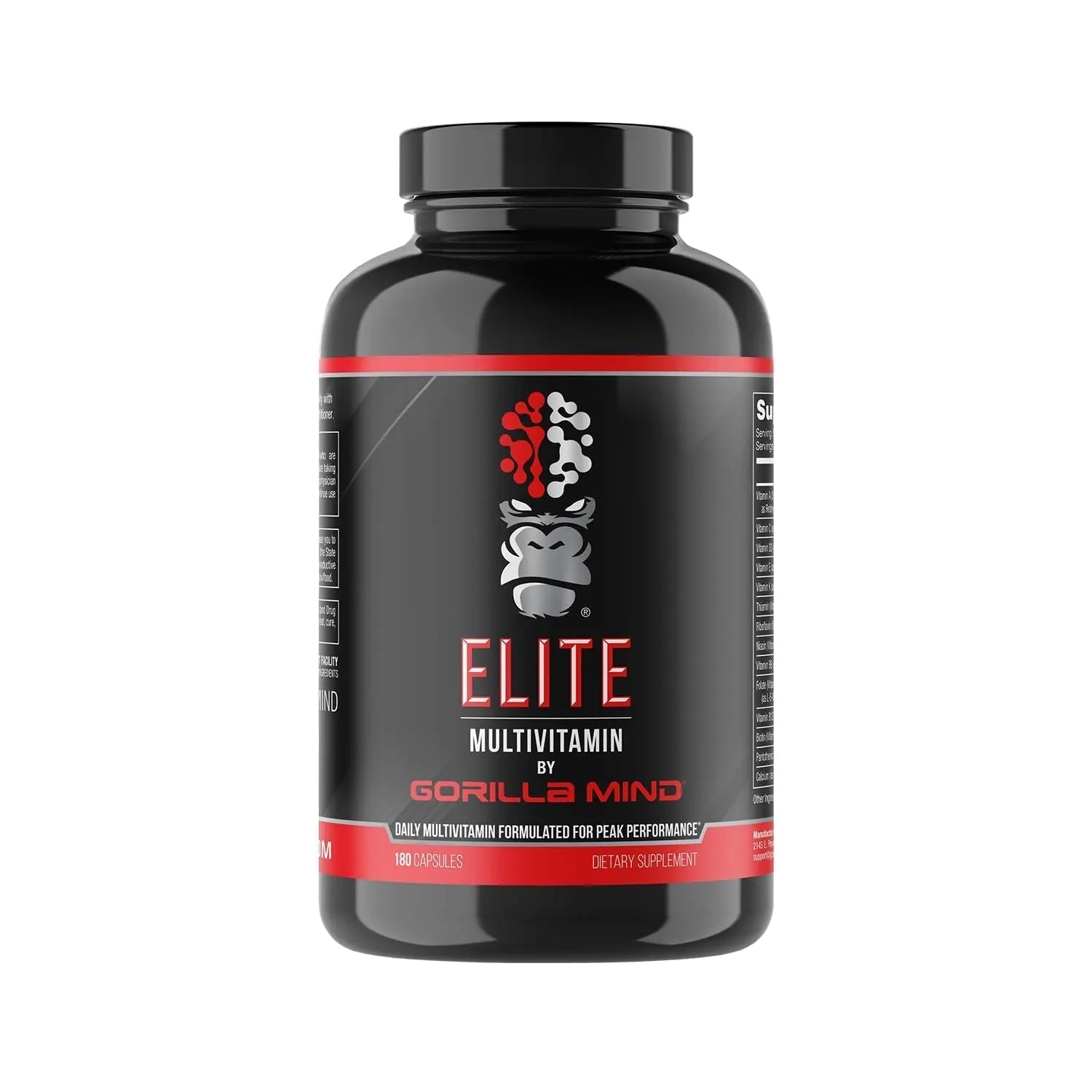 Gorilla Mind Elite Multi-Vitamin (180 Capsules) – Daily Multivitamin Formulated for Peak Performance | 27 Nutrients to Backfill Micronutrient Shortcomings Gorilla MindAu supplements