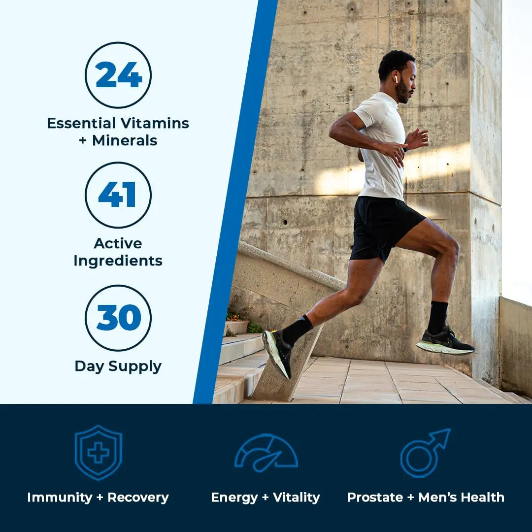 VitaMedica Men’s Multivitamin with Prostate Health Support | Vitamins, Minerals, Omega3s and Saw Palmetto | Box of 30 Easy Daily Packs | VitaMedicaAu supplements