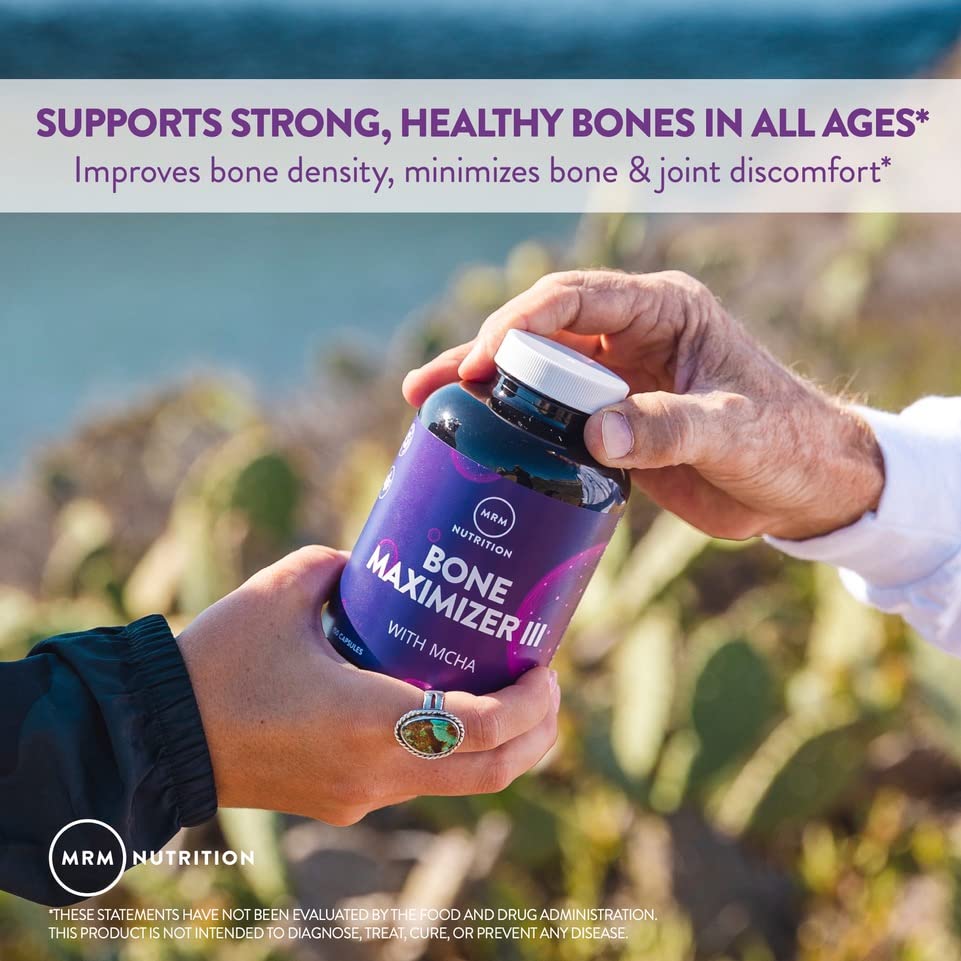 MRM Nutrition Bone Maximizer® III | with MCHA + Vitamin D3 + Vitamin K2 | Bone Health | High Potency | Key Vitamins and Minerals for Bones | 50 Servings MRMAu supplements