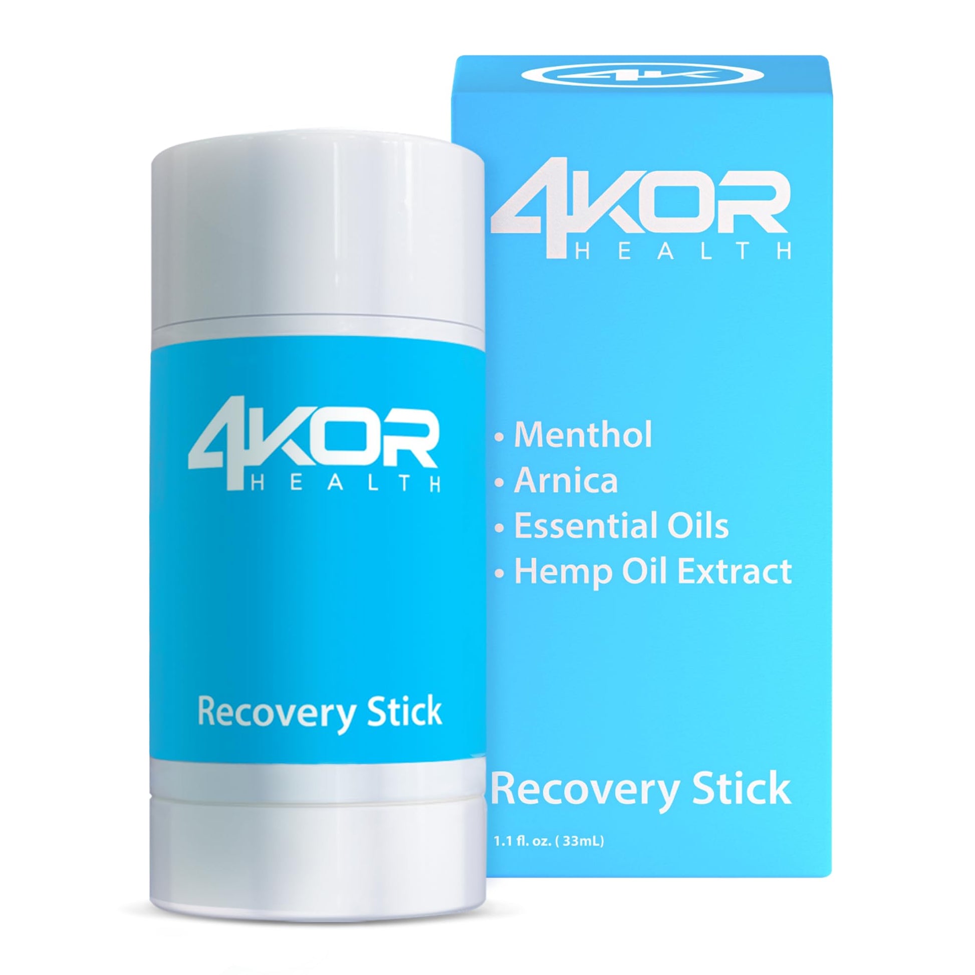 4KOR Hemp Infused Balm Stick – Topical Skin Balm with Cooling & Warming Sensation | Portable, Non-Greasy Twist-Up | 1 oz 4KOR FitnessAu supplements