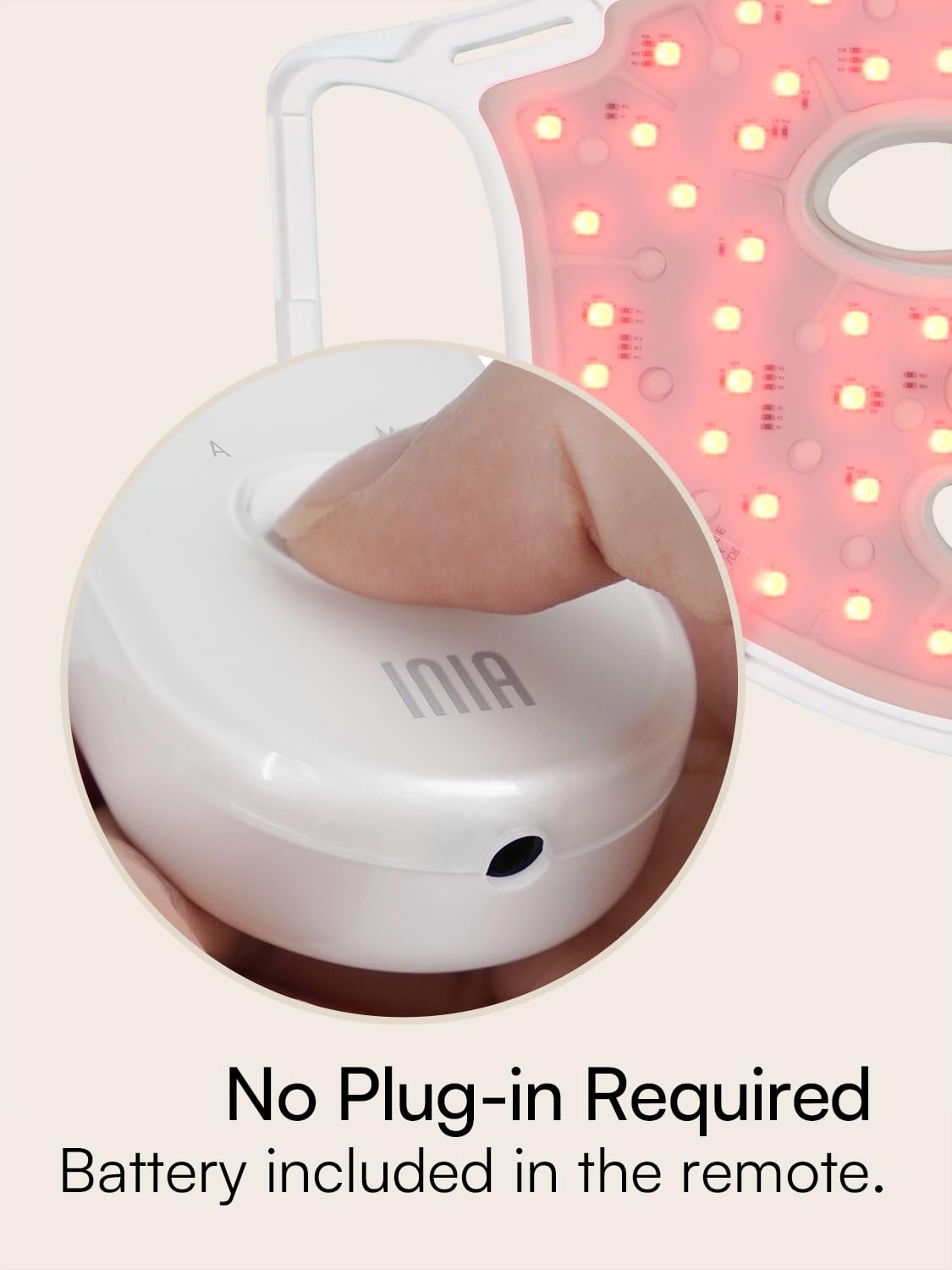 INIA GLOW Light Therapy Mask for Face, LED Mask with Red Blue Green Light and Advanced Near-Infrared INIAAu supplements