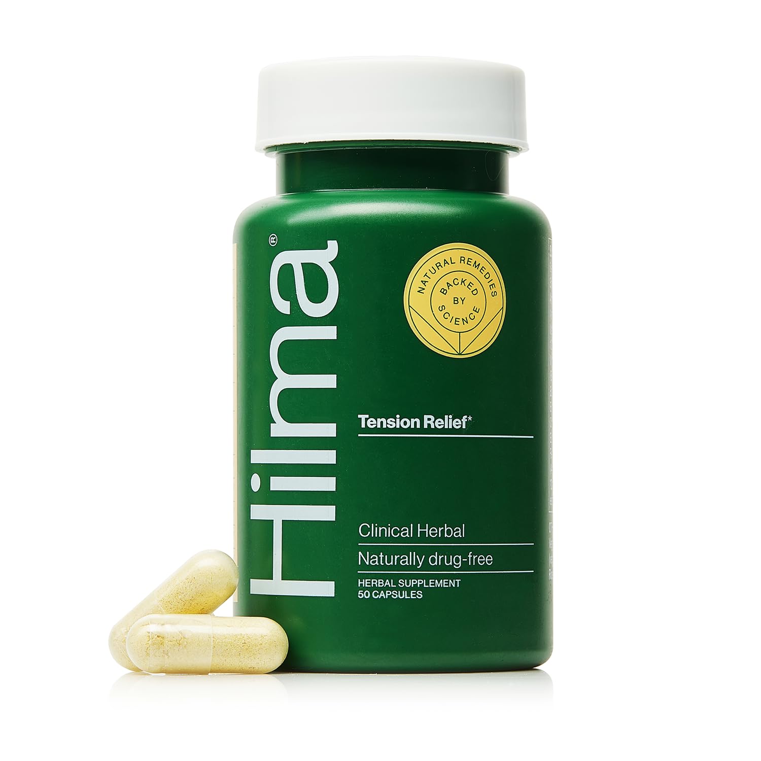 Hilma Natural Tension Headache Relief, Supplements with Magnesium, Boswellia and Feverfew, 50 Vegan Capsules HilmaAu supplements