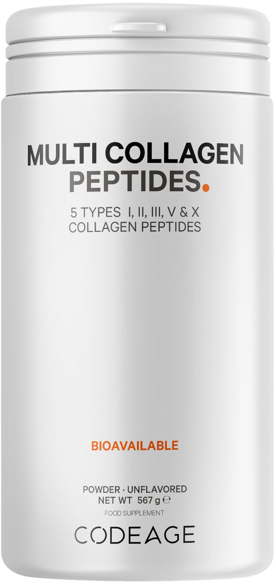 Codeage Multi Collagen Protein Powder Peptides, 2-Month Supply, Hydrolyzed, Type I, II, III, V, X Grass Fed CodeageUS supplements