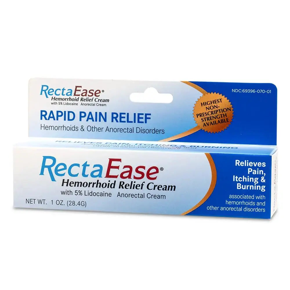 RectaEase (2 Pack) 5% Lidocaine Hemorrhoid Relief Cream 1 oz Tube, Anorectal Cream, Rapid Numbing Relief, Hemorrhoid Treatment from Itch and Burn RectaEaseAu supplements