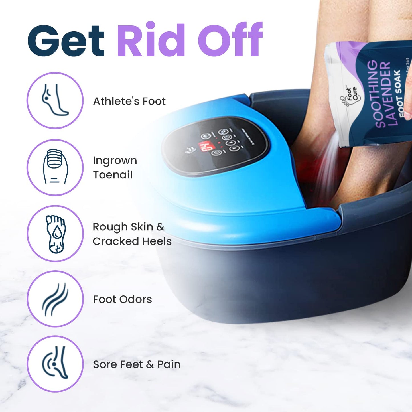 Soothing Lavender Foot Soak with Epsom Salt - Best Toenail Treatment, & Softens Calluses FOOT CUREUS supplements