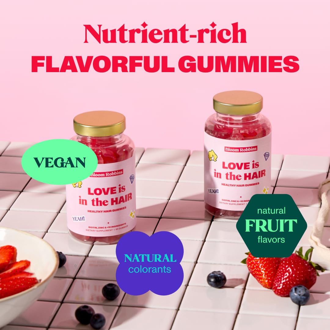 Bloom Robbins 60 Hair Gummies for Faster Hair Growth Vitamins for Women & 5000 MCG Bloom RobbinsAu supplements
