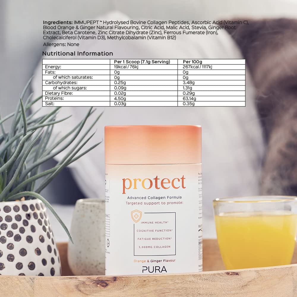 Pura Collagen Powdered Supplement (Protect) 5,000mg Bioactive Collagen Peptides® Pura CollagenAu supplements