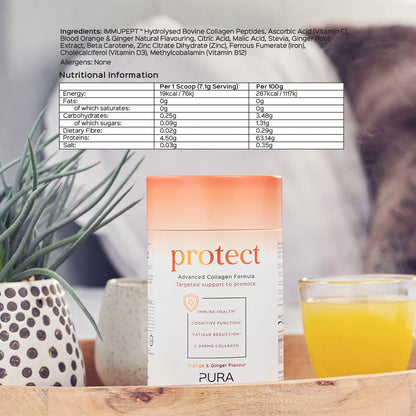 Pura Collagen Powdered Supplement (Protect) 5,000mg Bioactive Collagen Peptides® Pura CollagenUS supplements