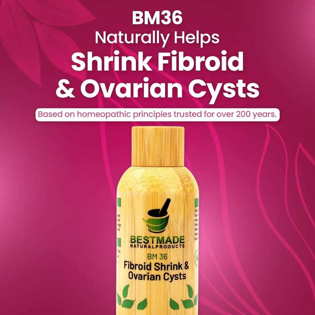 Fibroid Shrink & Ovarian Cysts BM36 - Helps Shrink Fibroids and Ovarian Cysts, Balance Estrogen Levels and Prevent Regrowth, Support for Menstrual Pain and Painful Intercourse, 30 mL Drops | Bestmade Bestmade Naturalproducts.comAu supplements