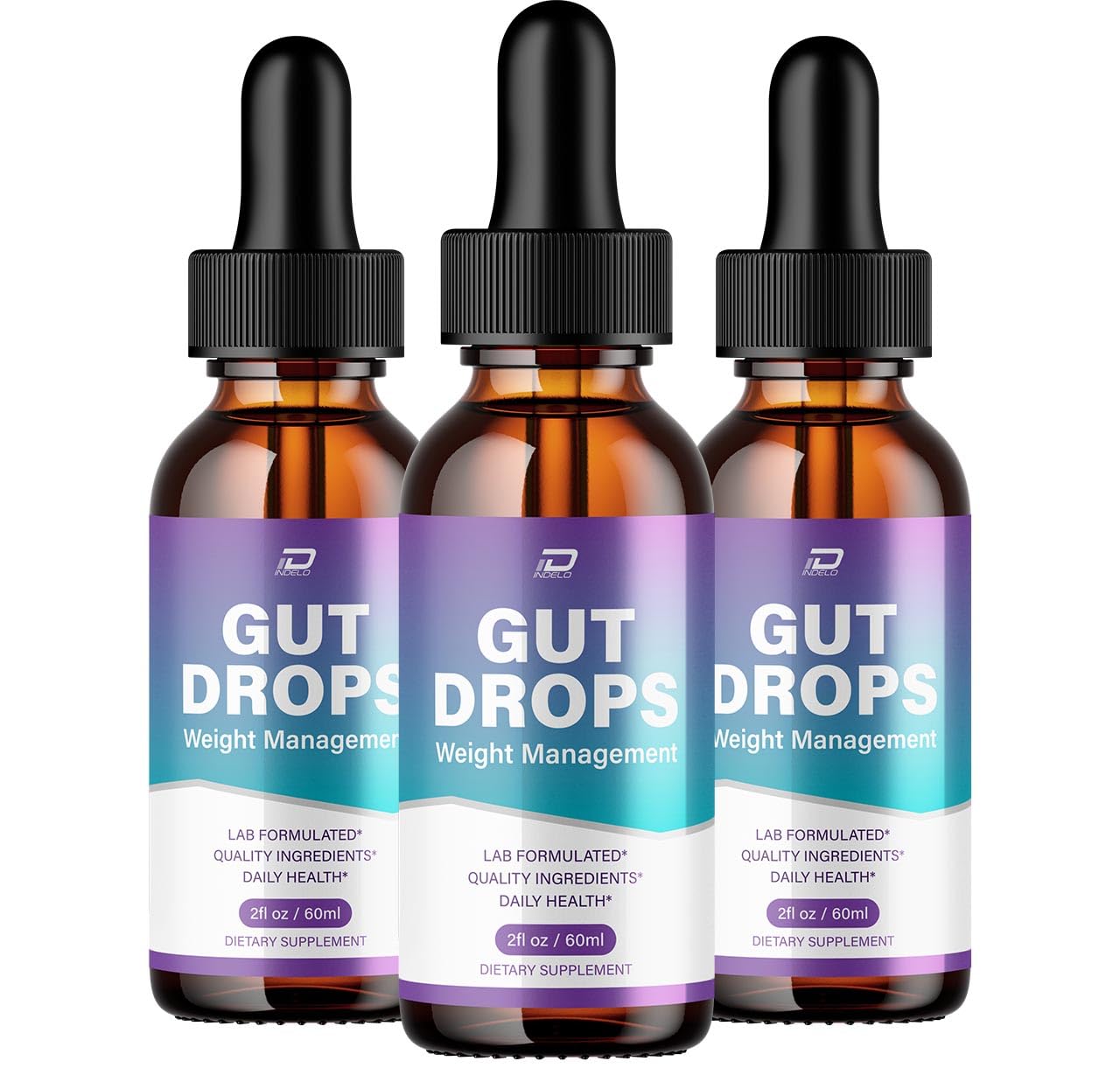 Indelo Gut Drops Healthy Formula – GutDrops All Natural Healthy Levels - Extra Strength Liquid, Reviews (3 Pack – 3 Month Supply) IndeloAu supplements