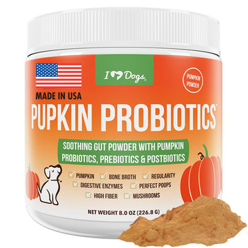 iHeartDogs Pupkin Probiotics, Prebiotics, Postbiotics, & Fiber for Dogs with Pumpkin, Gut Soothing Bone Broth & Mushrooms iHeartDogsAu supplements