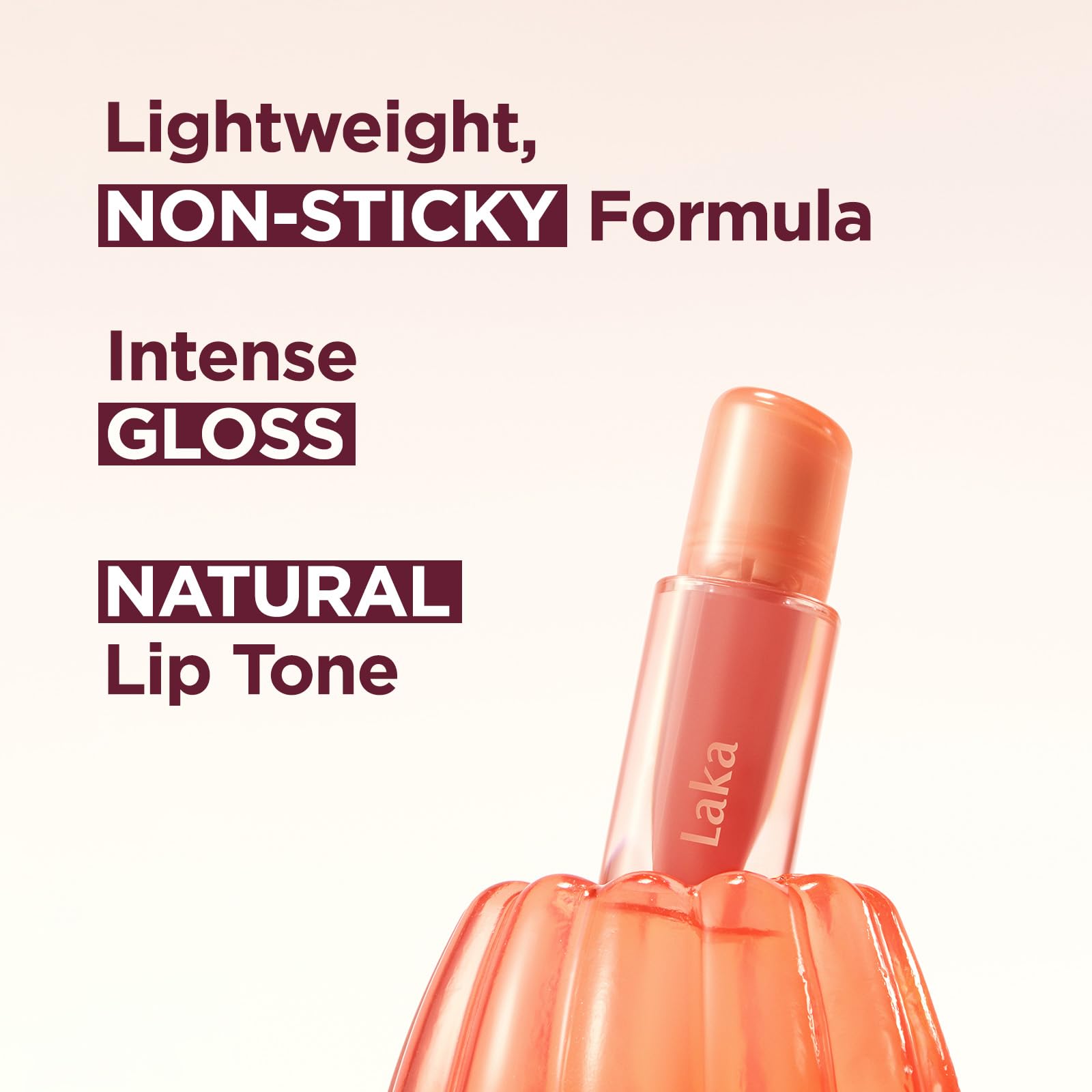Laka Jelling Nude Gloss, 4.5g/0.15oz, Sheer Hydrating Lip Oil with No Stain, Non-Sticky, Nourishing Gloss for a Glowy Look, K-Beauty (#306 Angelring) LakaAu supplements