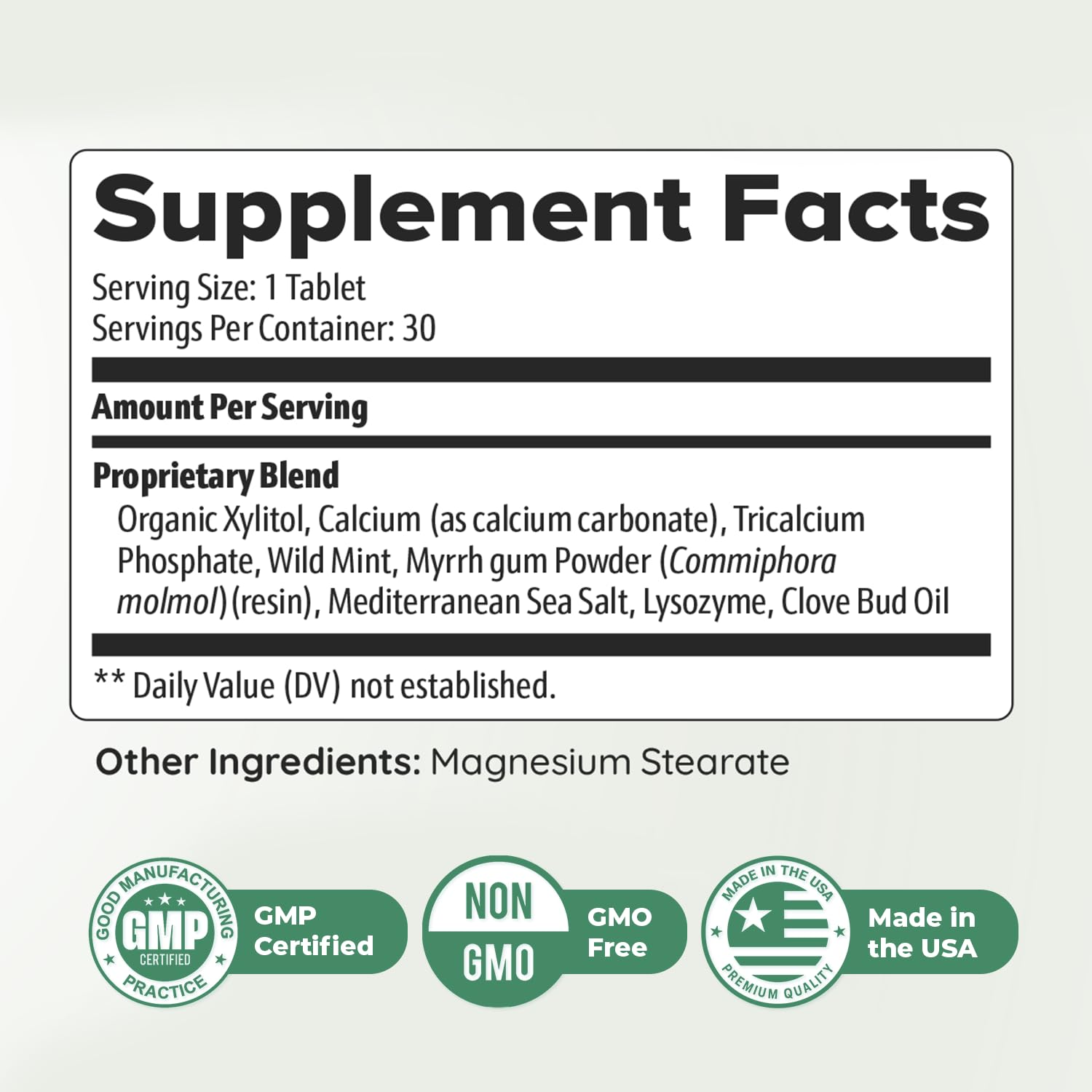 Power Bite Tablets – Mineral Complex with Calcium, Xylitol, Myrrh & Clove Oil – Natural Chewable Formula – Made in USA, Non-GMO, GMP Certified – 30 Tablets – 3 Month Supply Nature’s NutriWaveAu supplements
