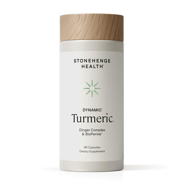 Stonehenge Health Dynamic Turmeric Curcumin with Ginger - High Potency - 1,650 mg Turmeric with 95% Curcuminoids & BioPerine, 90 Vegetarian Capsules Stonehenge HealthAu supplements