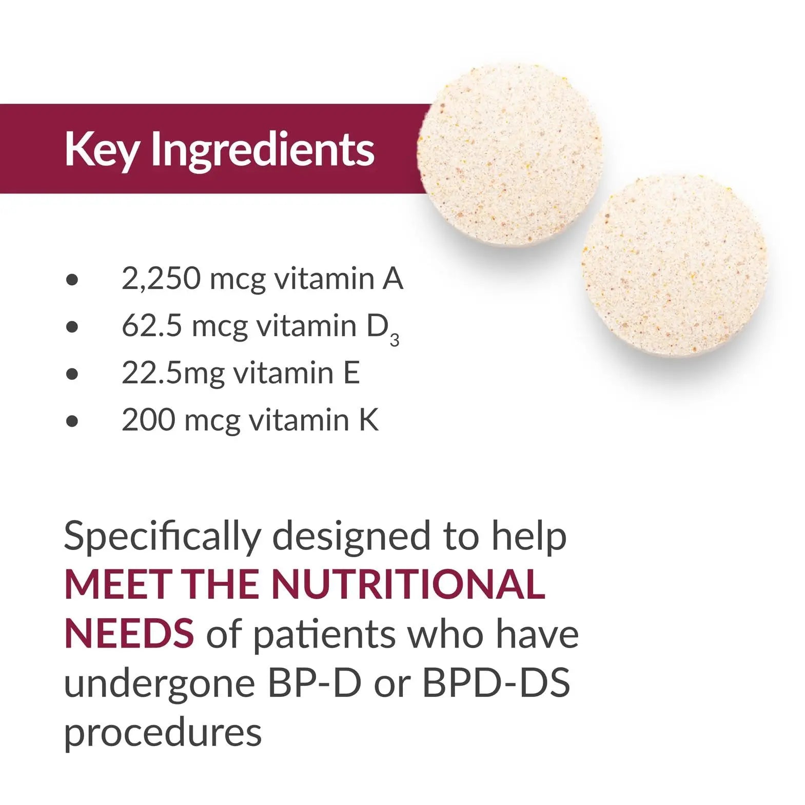 Bariatric Advantage Chewable High ADEK with Iron - for Bariatric Patients - High Potency Vitamin A, D, E & K - Includes B-Vitamins Bariatric AdvantageAu supplements