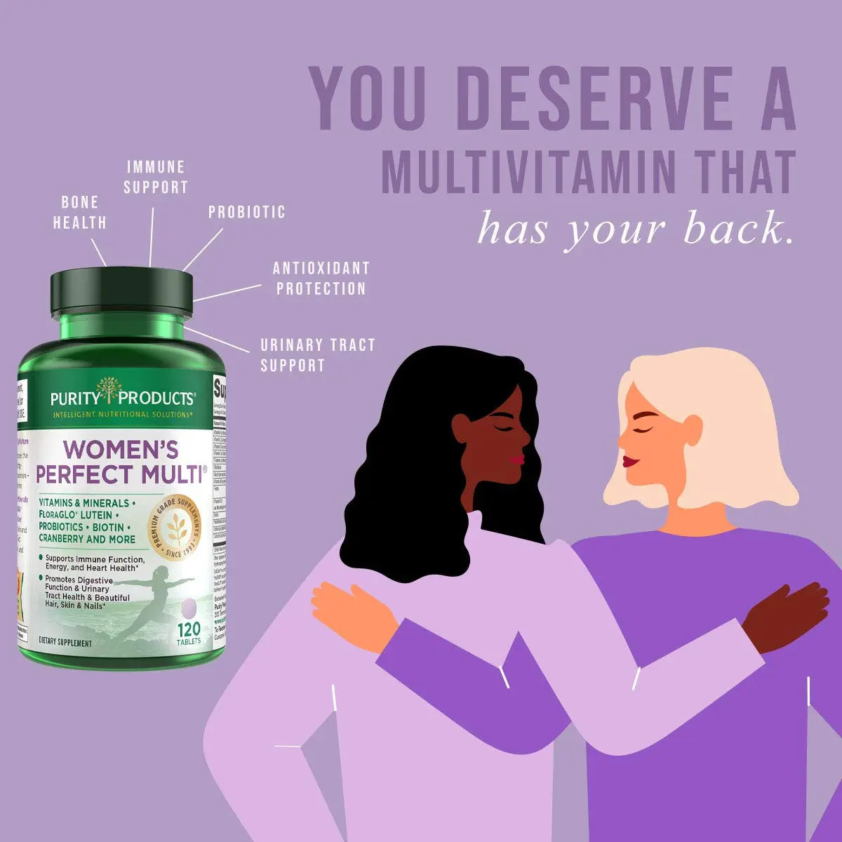 Purity Products Women’s Perfect Multi Balanced Multivitamin - Supports Urinary Tract Health, Immune, Bone + Muscle, Hair, Skin, Nails Purity ProductsAu supplements