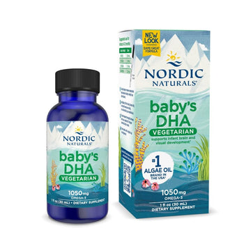 Nordic Naturals Baby’s DHA Vegetarian, Unflavored - 1050 mg Plant-Based Omega-3-1 oz - Supports Brain & Vision Development in Babies - Non-GMO, Vegan - 15 Servings Nordic NaturalsAu supplements