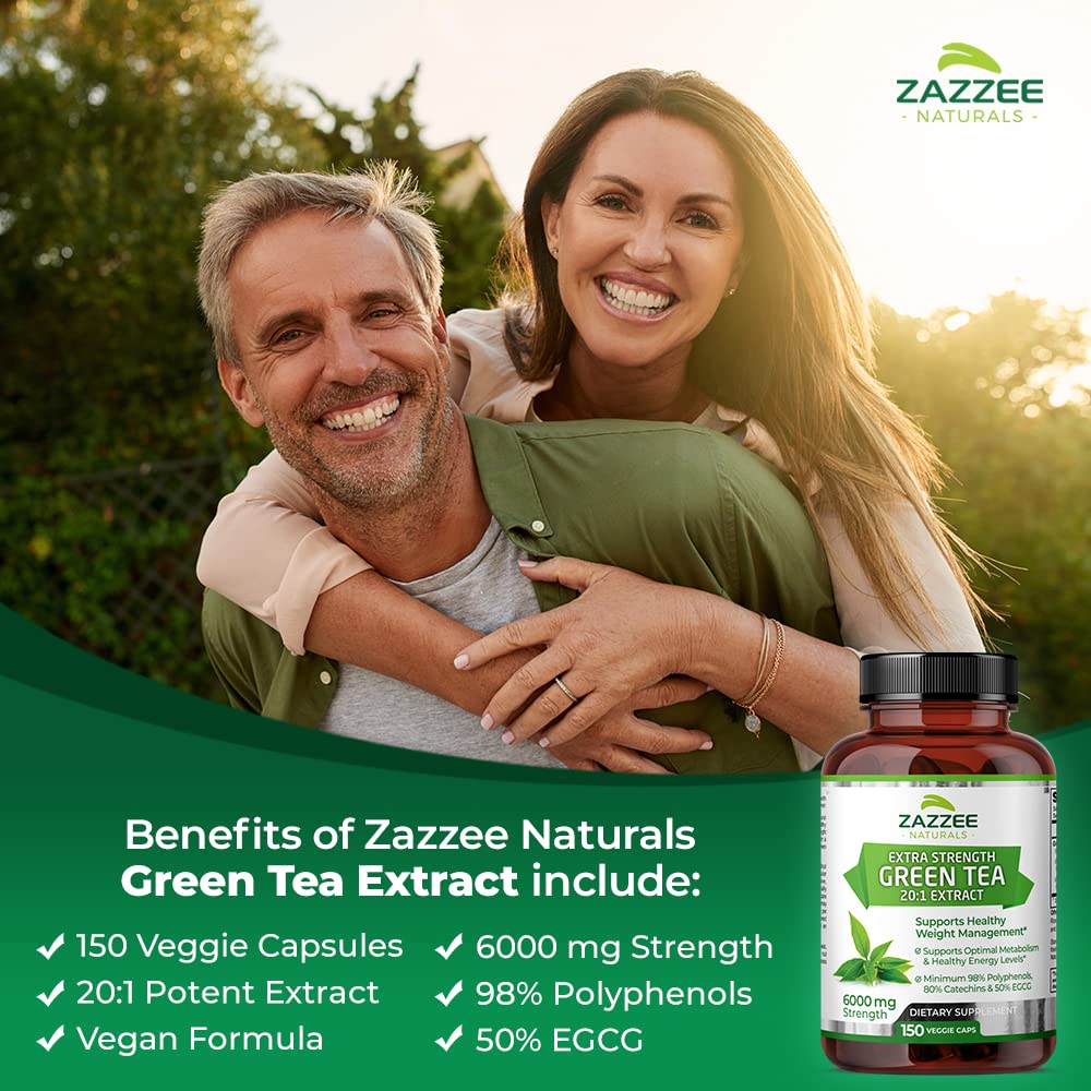Zazzee Extra Strength Green Tea 20:1 Extract, 6000 mg Strength, 50% EGCG ZazzeeUS supplements