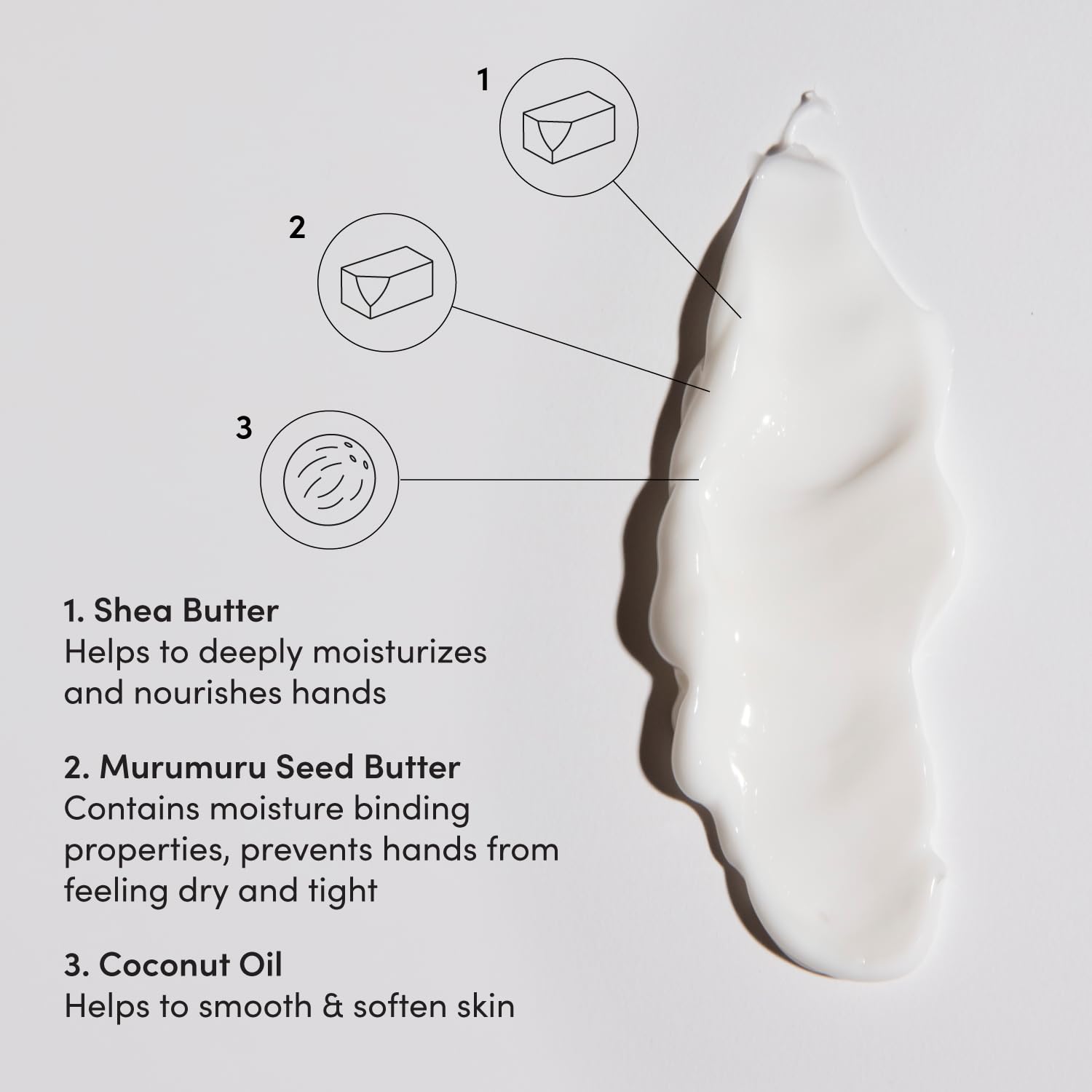 OUAI Hand Cream - Thick, Creamy Balm with Coconut Oil, Murumuru Butter and Shea Butter - Hydrating Moisturizer for Soft Hands - Use Daily to Deeply Nourish Skin (3 Oz) OUAIAu supplements