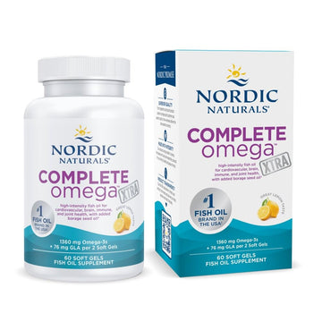 Nordic Naturals Complete Omega Xtra, Lemon - 60 Soft Gels - 1360 mg Omega-3 + 76 mg GLA - Healthy Skin - Cognition - Non-GMO - 30 Servings Nordic NaturalsAu supplements