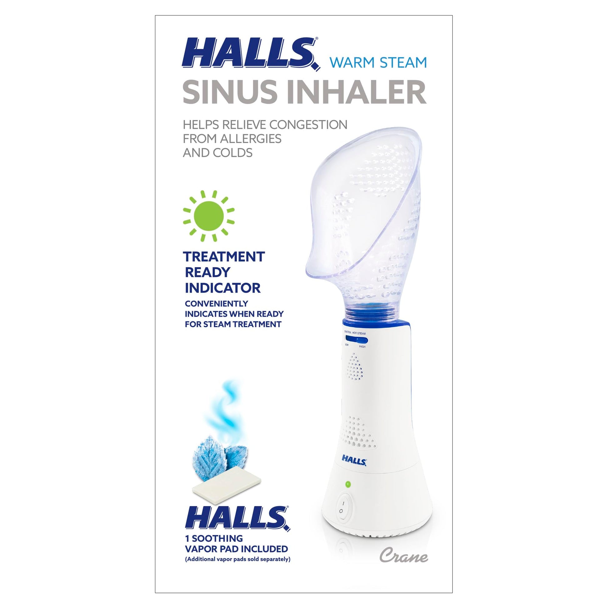 Crane x HALLS Corded Personal Steam Inhaler for Sinus, Congestion, Cough, & Cold Relief CraneAu supplements