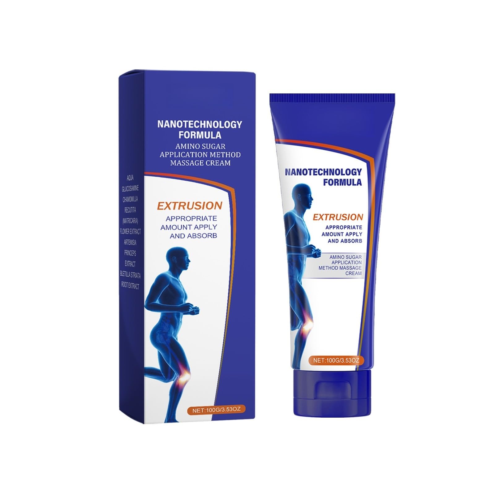 LWQCHW Nanotechnology Formula Amino Sugar Massage Cream 100g, with Glucosamine & Chamomile, Soothes Joint Discomfort, Fast Absorption Non-Greasy LWQCHWAu supplements
