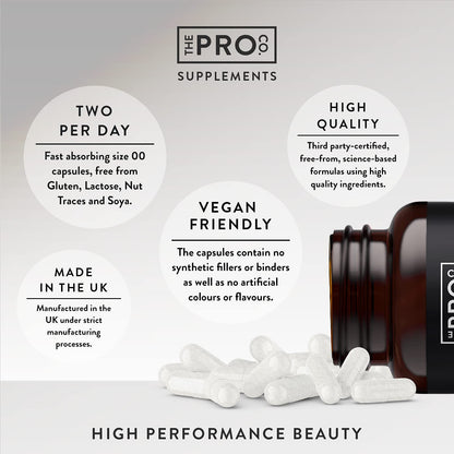 Premium Vegan Collagen Booster Supplement - Hair Skin & Nails Vitamins The Pro CoUS supplements
