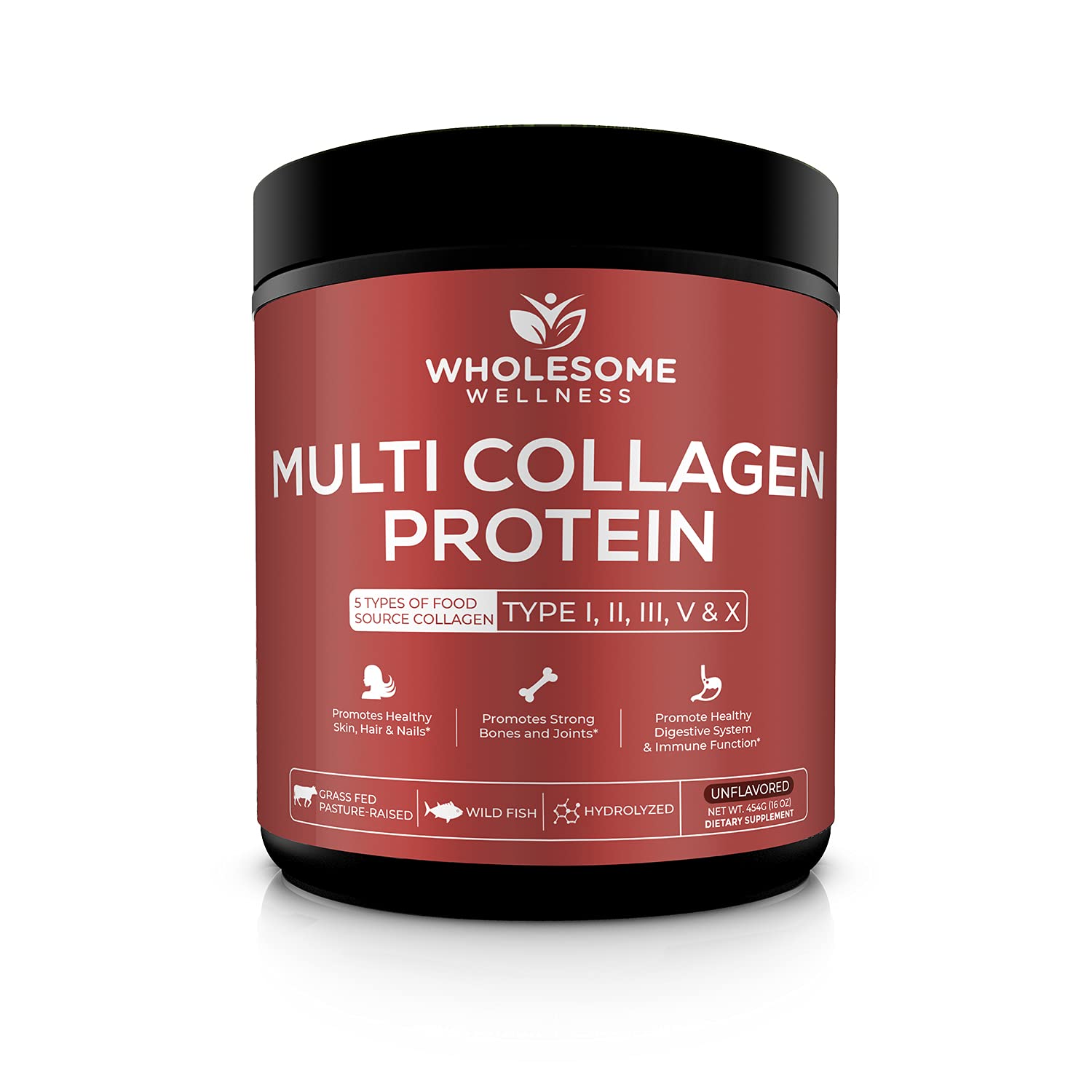 Multi Collagen Protein Powder Hydrolyzed (Type I II III V X) Grass-Fed All-in-One Super Wholesome WellnessAu supplements