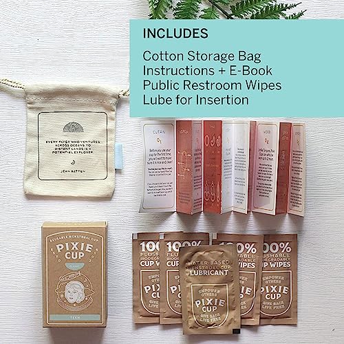Pixie Cup Soft Menstrual Cup - Ranked 1 for Most Comfortable Reusable Period Cup - Buy One We Give One Pixie CupAu supplements