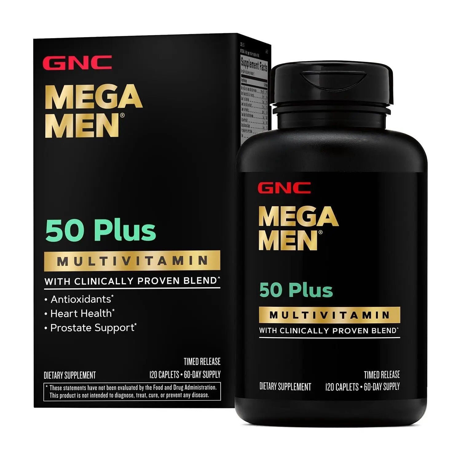 GNC Mega Men 50 Plus Multivitamin | Antioxidants | Heart Health | Prostate and Circulatory Support | 120 Count GNCAu supplements