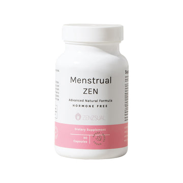 ZENZSUAL Menstrual Zen Natural and Hormone-Free Supplement – Support for Menstrual Cramps, Mood Swings and Period Pain – Diuretic Effect (90 Capsules / 2.7 Oz) ZENZSUALAu supplements