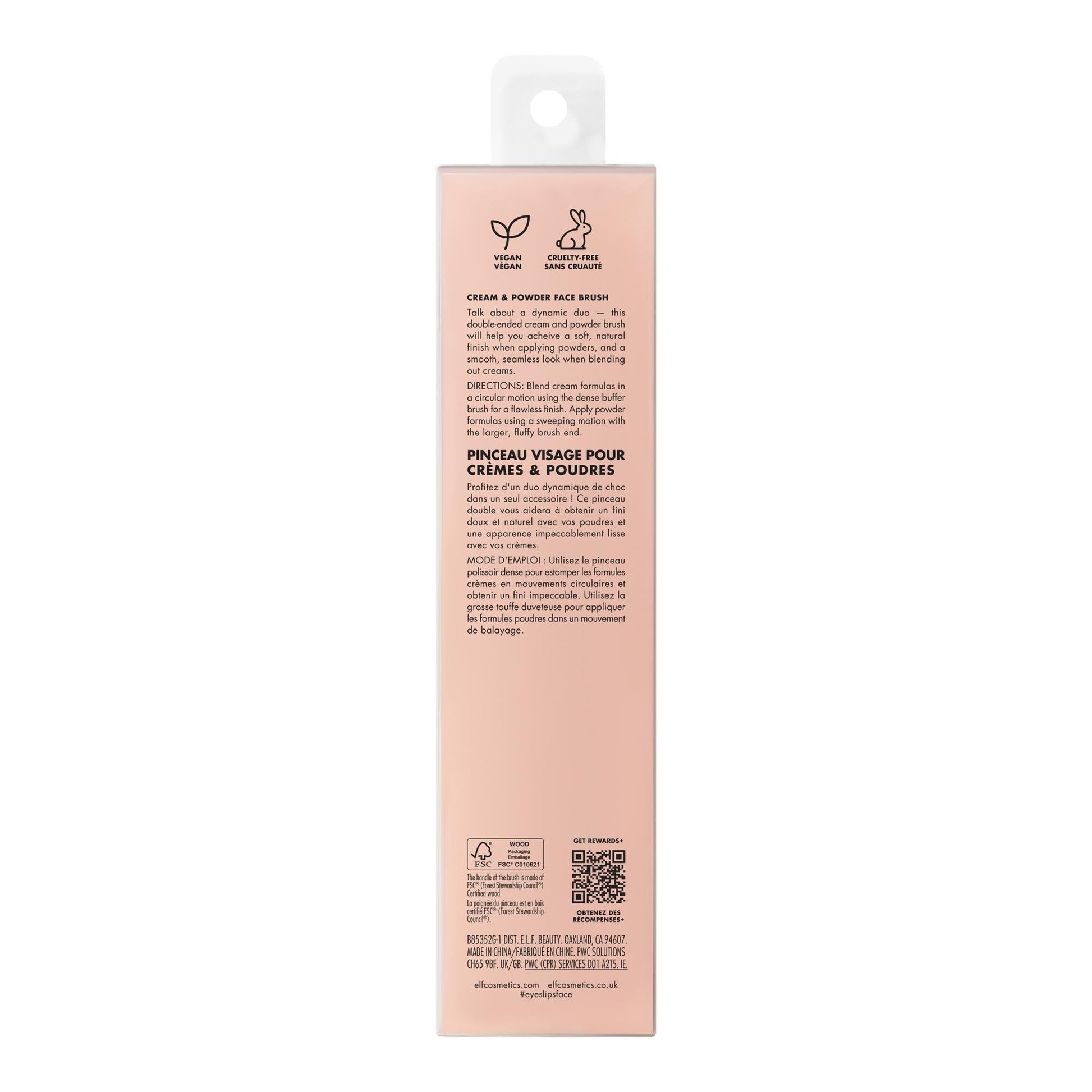 e.l.f. Dual-Ended Cream + Powder Brush, Two-in-One Makeup Brush For Creating A Gorgeous, Airbrushed-looking Complexion, Vegan & Cruelty-free e.l.f.Au supplements