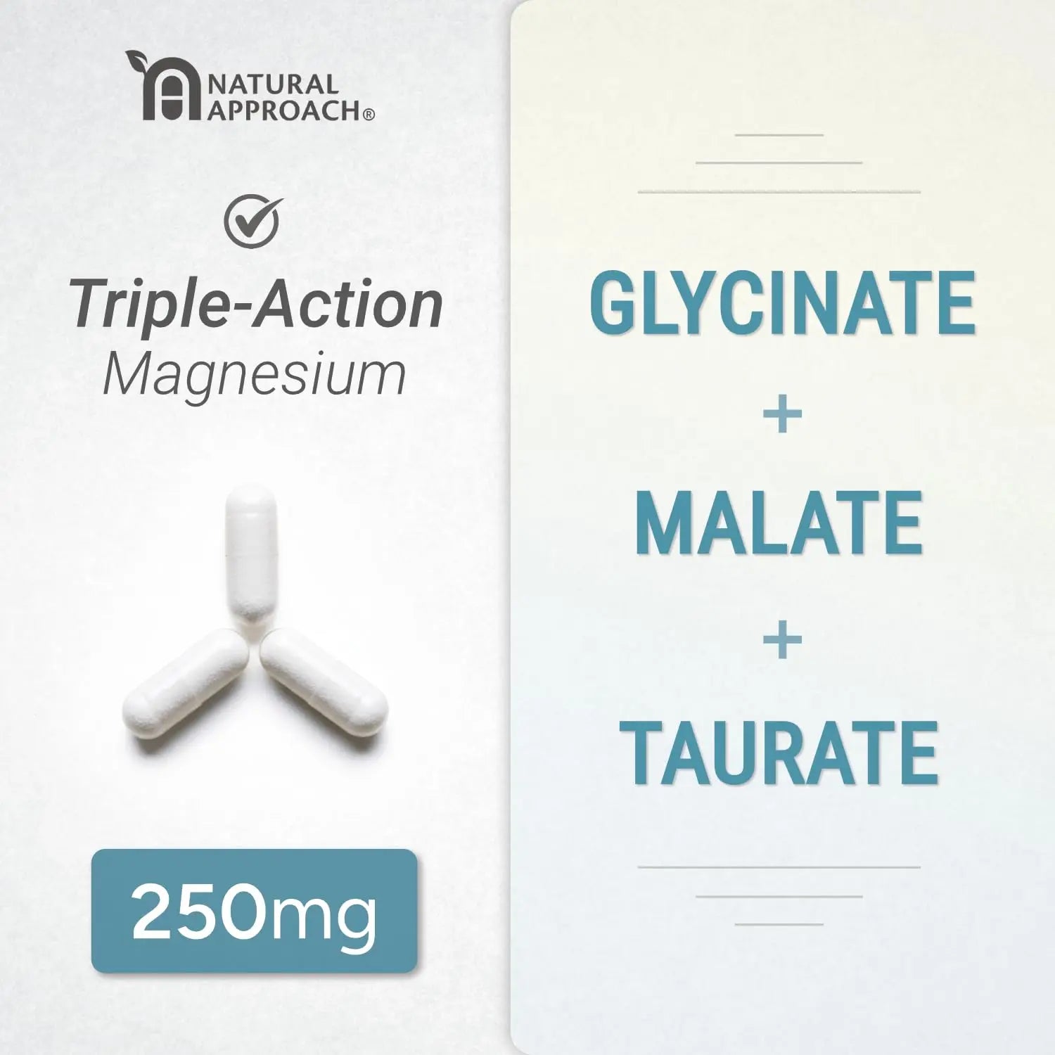 High Absorption Magnesium Complex with Glycinate, Malate & Taurate - Premium Magnesium Supplement for Sleep, Relaxation, Leg Cramps & Stress Relief - 100% Chelated & Easy On The Gut - 90 Capsules Natural Approachnz supplements