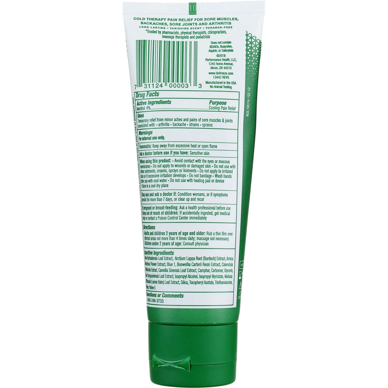 Biofrezze Gel Pain Relieving 3z BiofreezeAu supplements