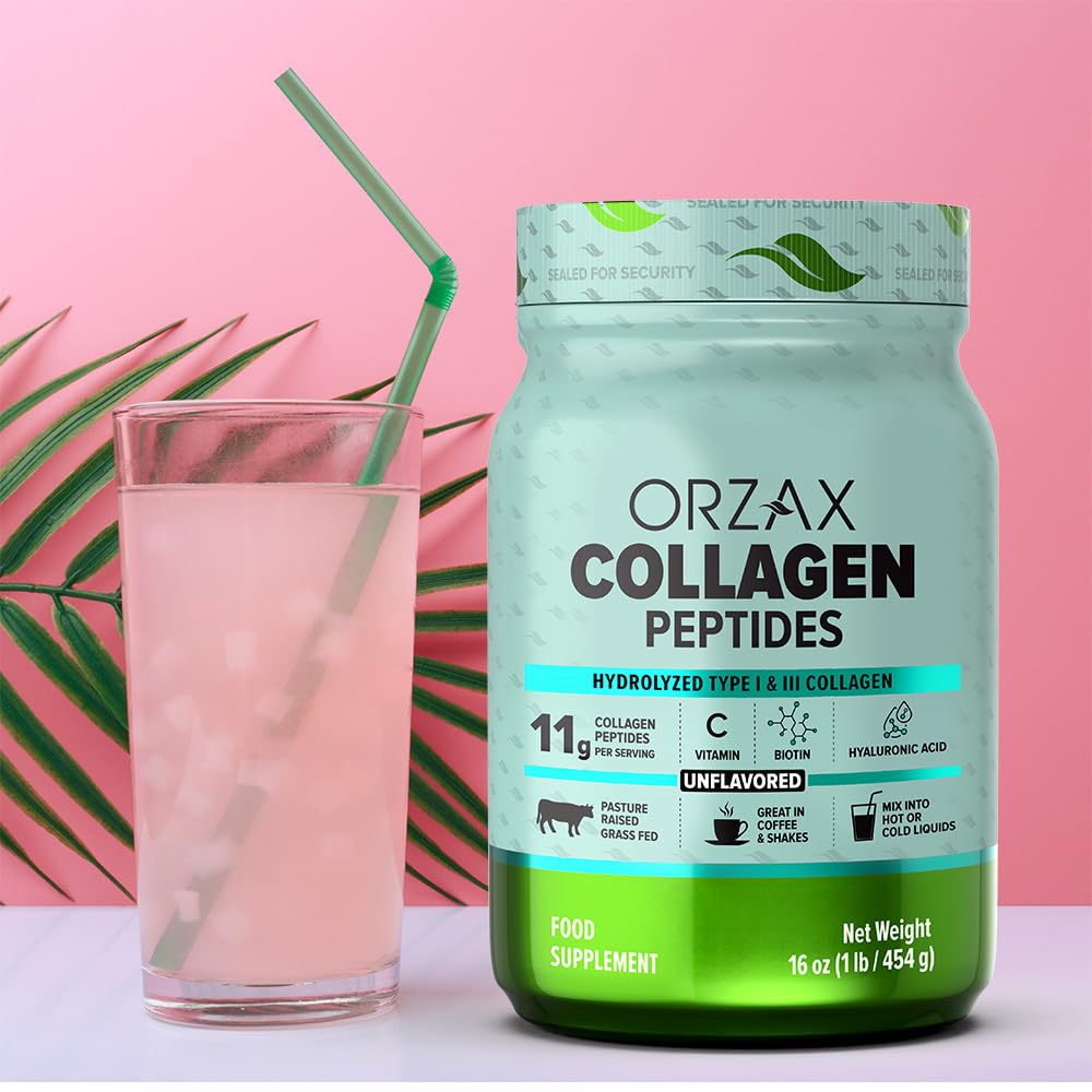 ORZAX Collagen Peptides Powder Unflavored - Hair, Skin and Nails Vitamins - Bone ORZAXAu supplements