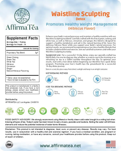 AffirmaTea Waistline Sculpting Detox | for Optimal Weight Loss & Fat Metabolism Balance AffirmaTeaUS supplements