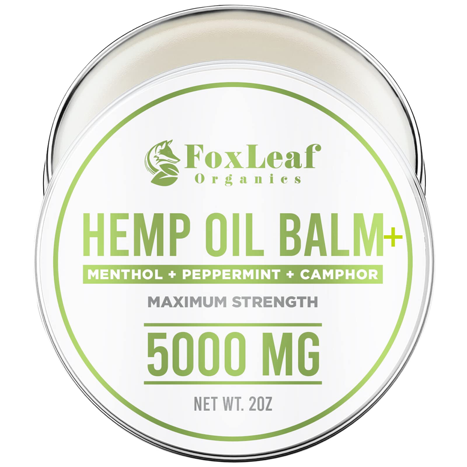 Hemp Oil Balm with Arnica, Camphor, Menthol & Peppermint, Herbal Cooling Balm for Muscles, Joints, Knees, Back & Body, Made in USA, 2oz FOXLEAFAu supplements