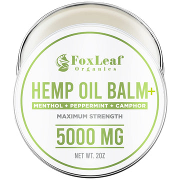 Hemp Oil Balm with Arnica, Camphor, Menthol & Peppermint, Herbal Cooling Balm for Muscles, Joints, Knees, Back & Body, Made in USA, 2oz FOXLEAFAu supplements