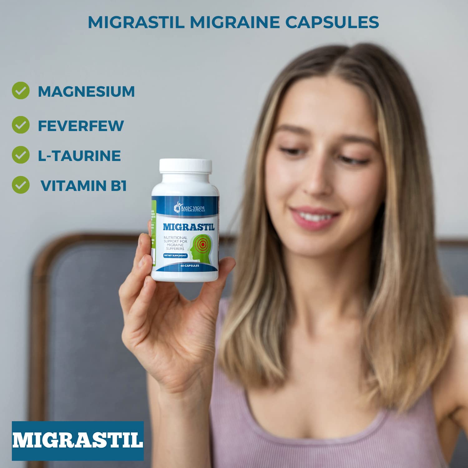 Migraine Stick & Migrastil Migraine Relief Capsules Bundle Basic VigorAu supplements