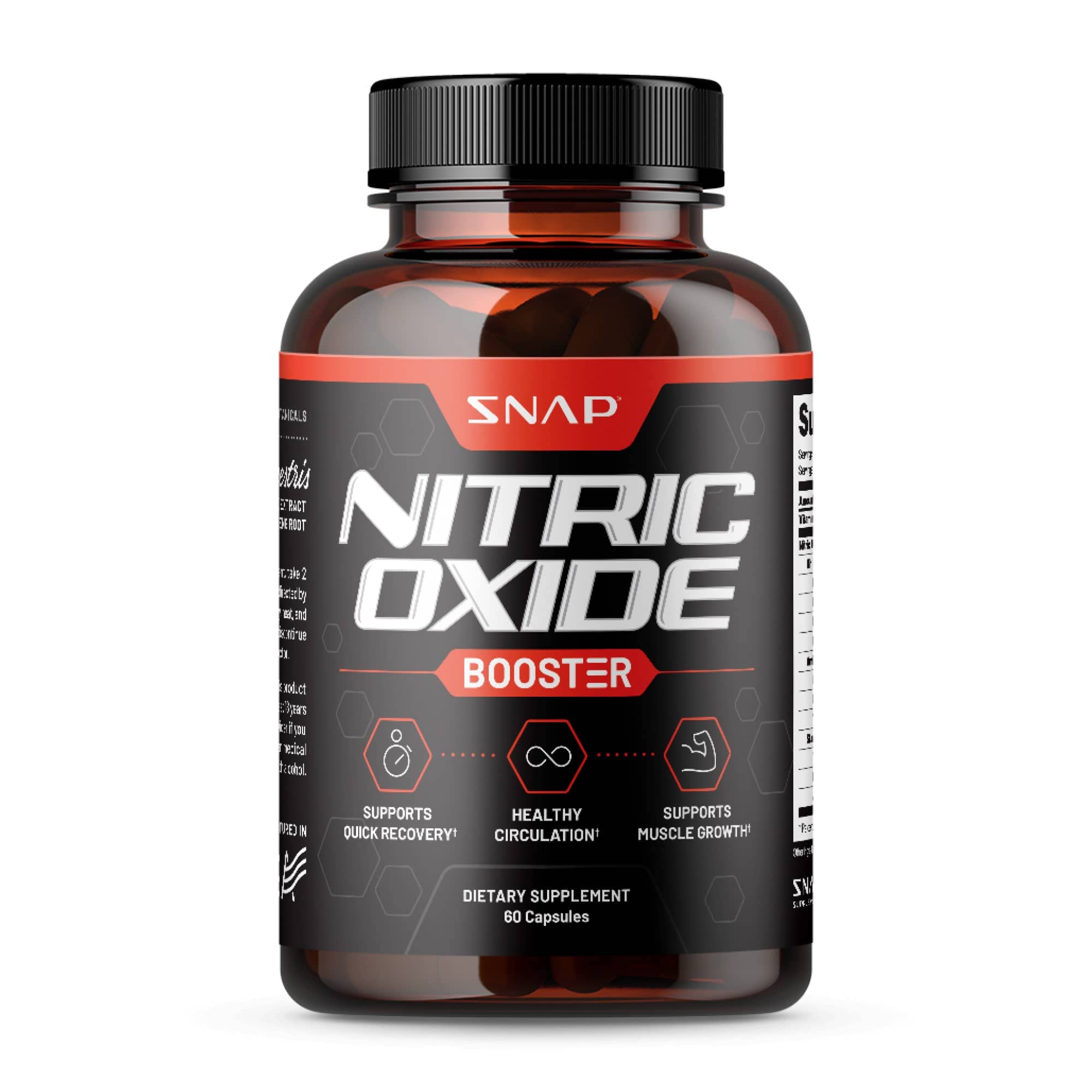 Snap Supplements Nitric Oxide Booster, Nitric Oxide Supplement for Blood Circulation Snap SupplementsUS supplements