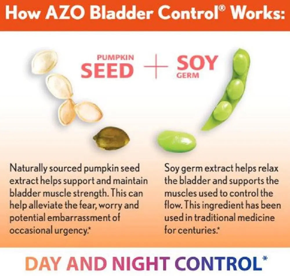 AZO Bladder Control with Go-Less Daily Supplement | Helps Reduce Occasional Urgency & Leakage | 54 Count Cranberry Urinary Tract Health | 100 Softgels AZOAu supplements