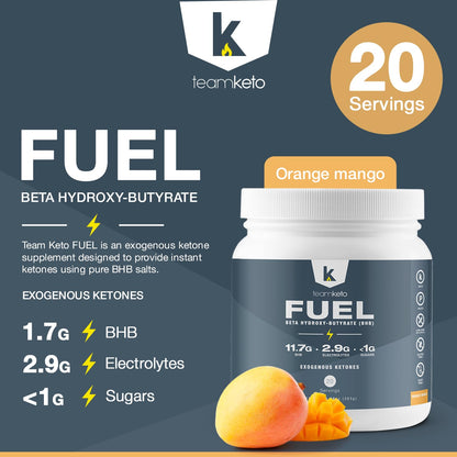 TeamKeto exogenous Ketones Powder, Pure Keto BHB Salts | Dairy & Gluten Free-Best Keto TeamKetoUS supplements