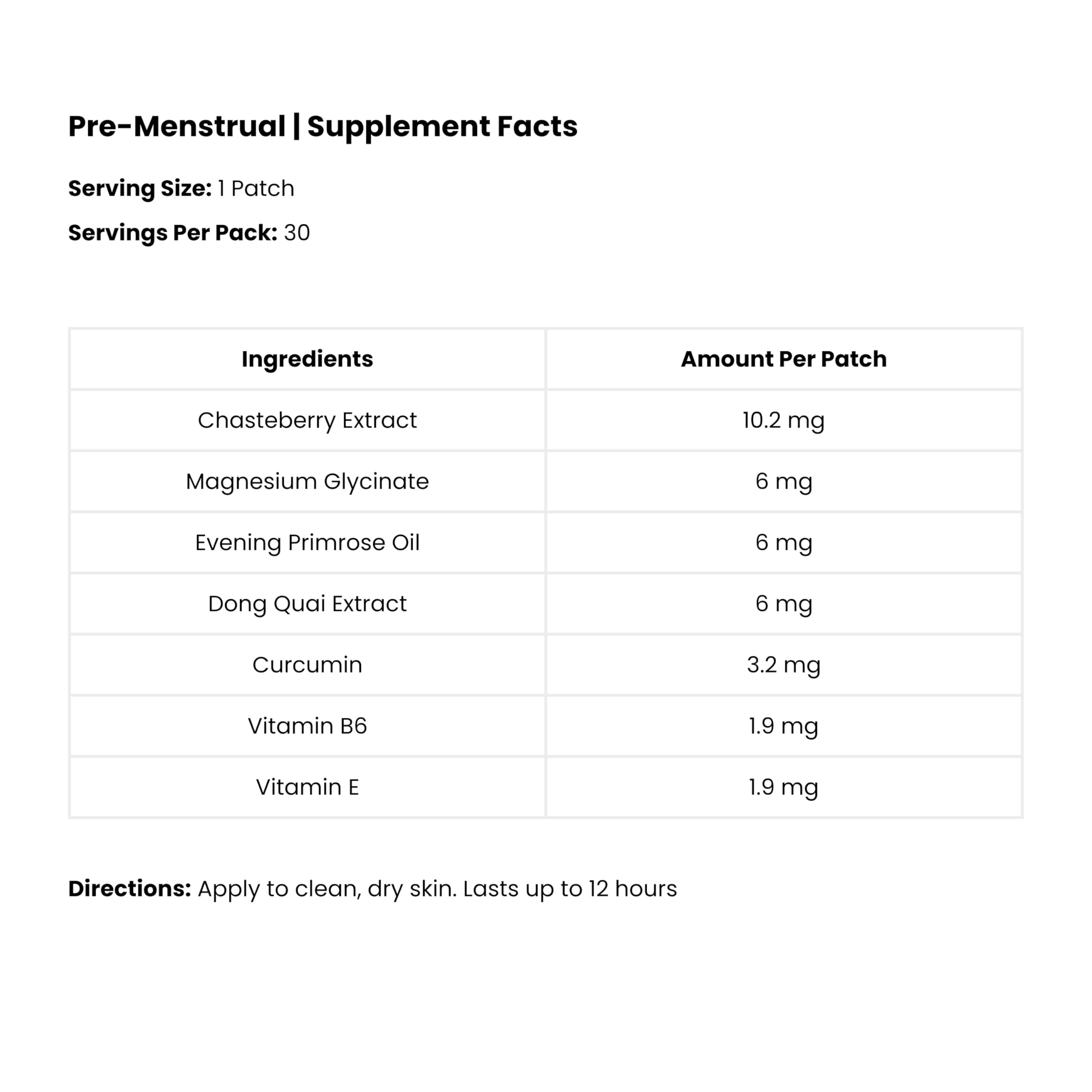The Patch Remedy Pre Menstrual Patch | Chasteberry, Magnesium, Evening Primrose, Dong Quai, B6 & Vitamin E | 30 Patches The Patch RemedyAu supplements