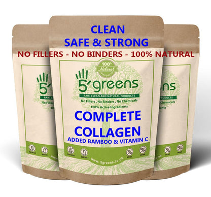 Marine Collagen Capsules 2400mg - Collagen Capsules with Bamboo & Vitamin C 5greensUS supplements