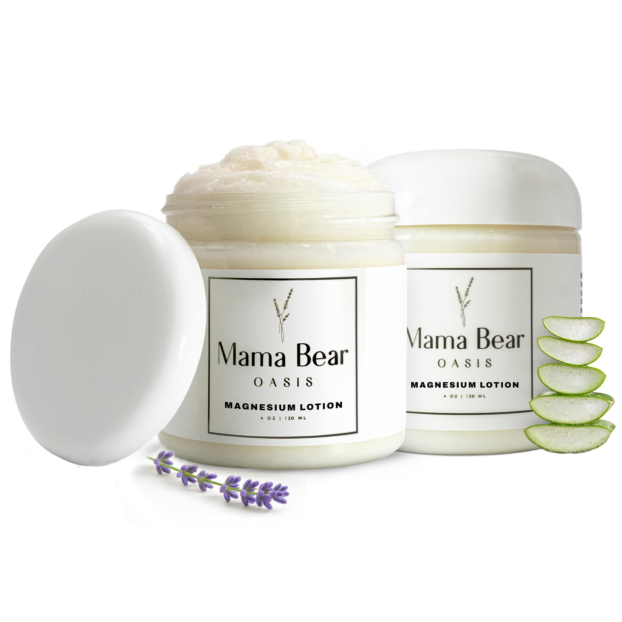 Mama Bear Oasis Lotion - Magnesium Cream - Lavender Magnesium Lotion for Foot, Hands, Legs, Toes Includes Arnica, Vitamin B6, Aloe Vera, MSM (Pack of 2) Mama Bear OasisAu supplements