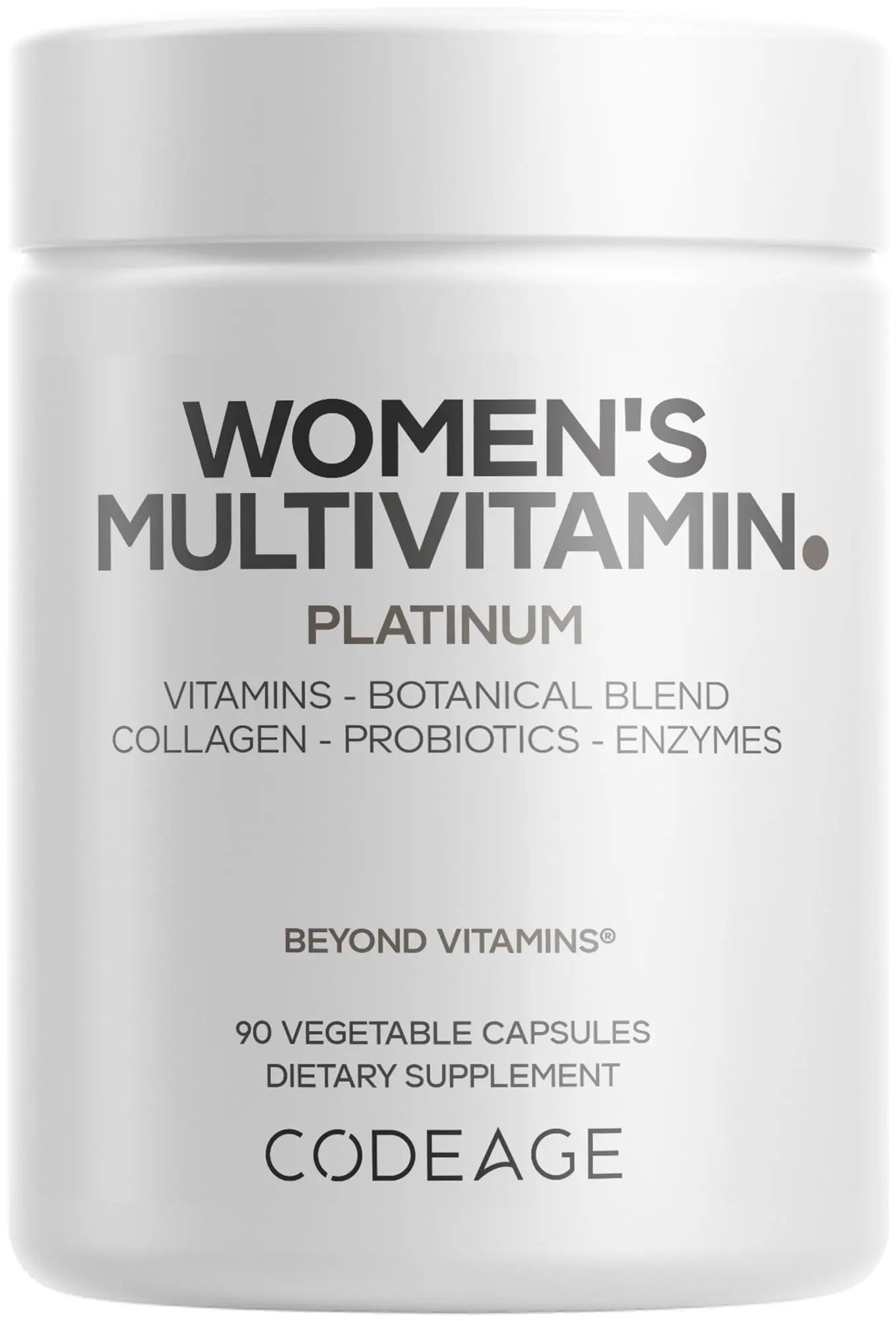Codeage Women’s Multivitamin Platinum - Vitamins A D3 K1 K2 B12 & Minerals, CoQ10, Skin, Hair & Nails Complex, Collagen, Botanicals, Probiotics CodeageAu supplements