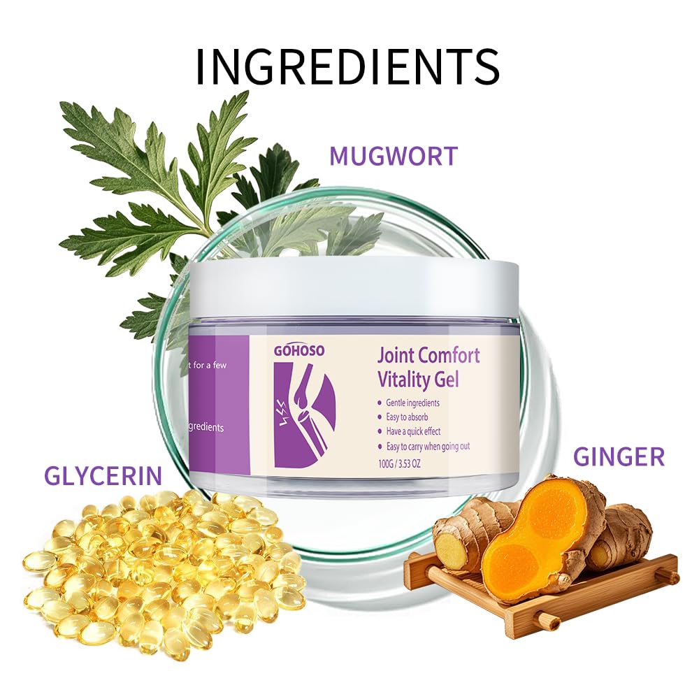 Joint Purple Gel, Cooling Massage Cream with Turmeric for Back, Neck, Joints & Muscles – Hydrating Gel for Active Lifestyles ENVISHAAu supplements