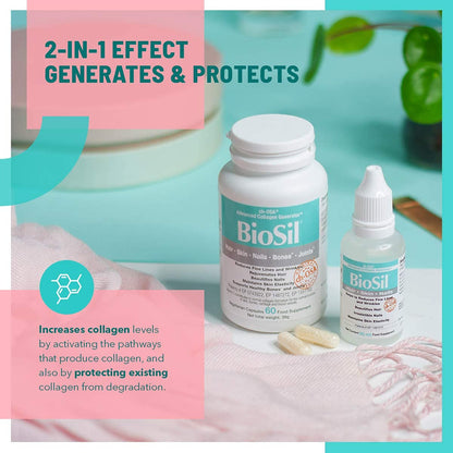Advanced Collagen Generator with Vitamin C, BIOSIL Supplement for Women - Supports Healthy Hair BioSilUS supplements