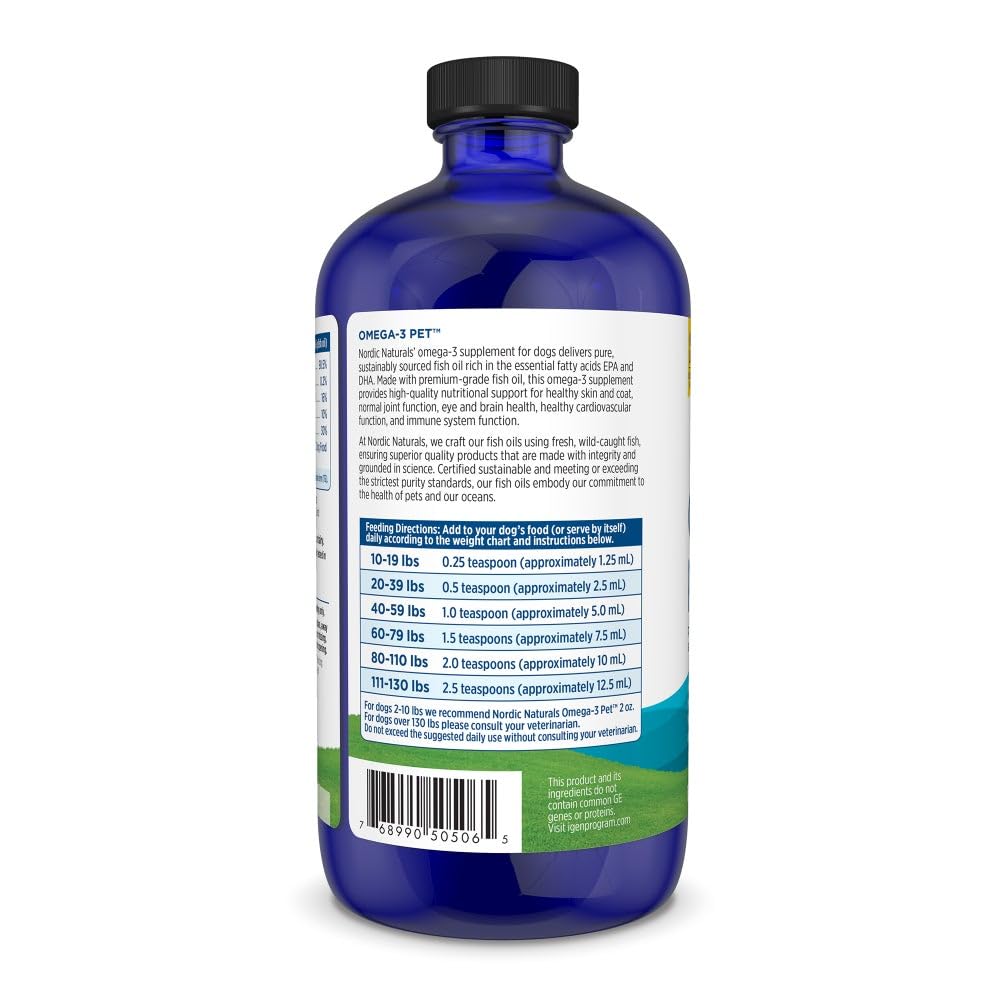 Nordic Naturals Omega-3 Pet, Unflavored - 16 oz - 1380 mg Omega-3 Per Teaspoon - Fish Oil for Large to Very Large Dogs with EPA & DHA - Promotes Heart, Skin, Coat, & Immune Health Nordic NaturalsAu supplements