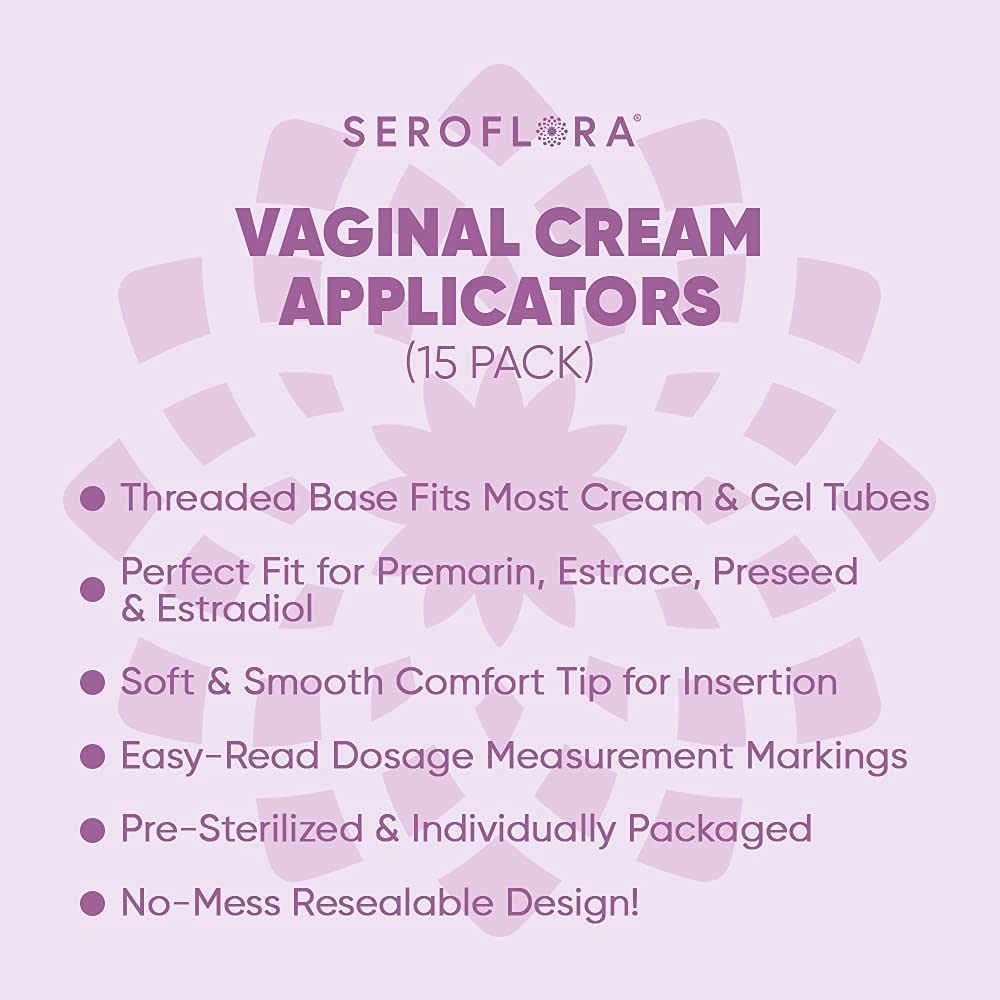 Seroflora Disposable Plastic Vaginal Applicators - Threaded End to Fit OTC Gels, Lubes or Creams Products SEROVERAAu supplements